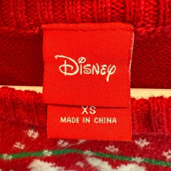 Disney Mickey Mouse Red Christmas Sweater Ladies XS | Holiday Sweater | Festive - Picture 3 of 3
